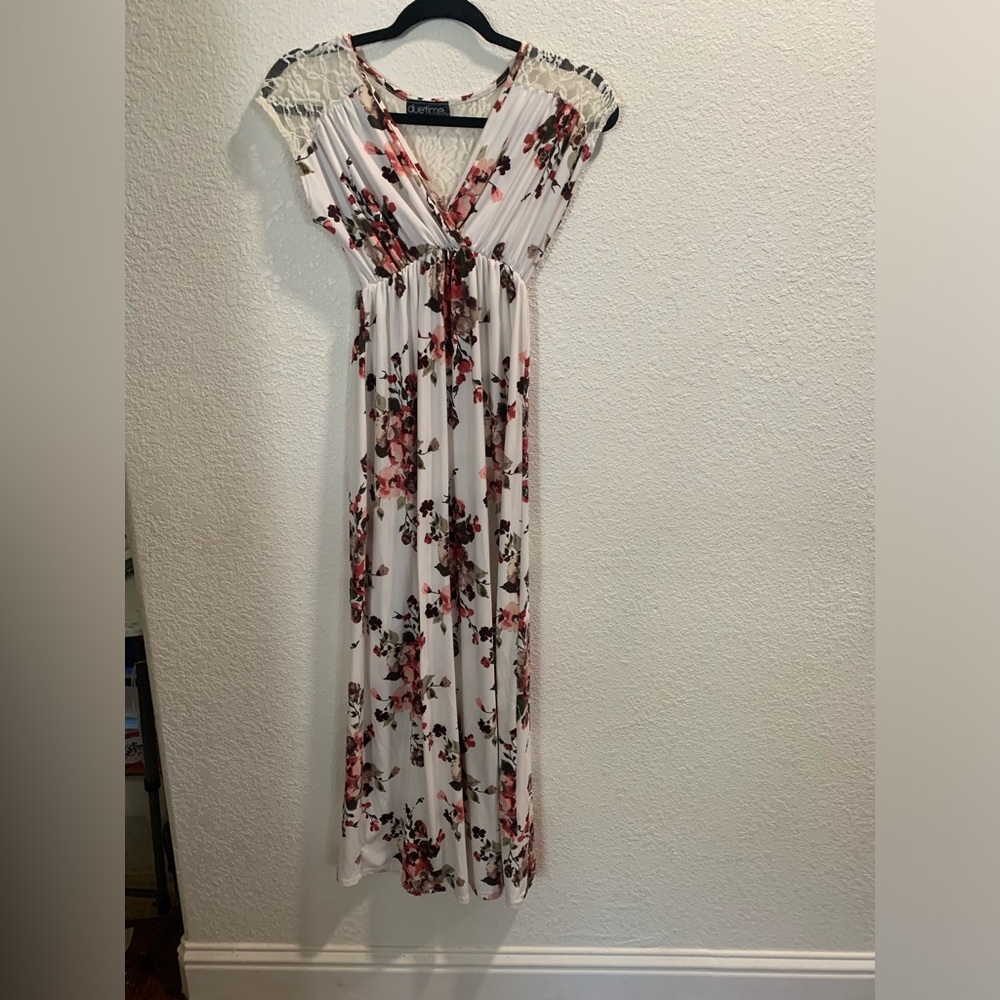 Duetime Maternity Women’s Floral Dress Size Small i…